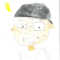 ゆたかカレッジ川崎キャンパス　学院長似顔絵